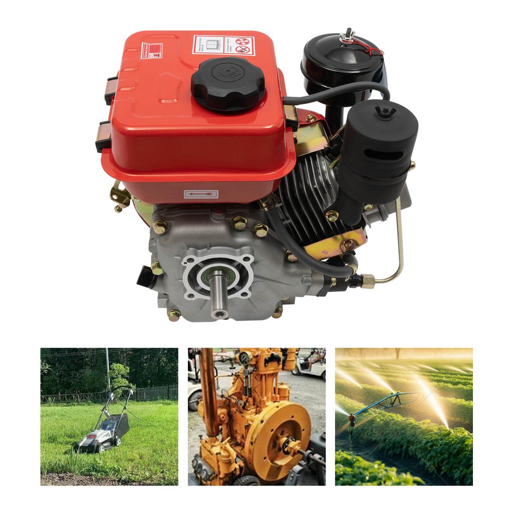Motor Diesel în 4 timpi de 2200W, 3800RPM Monocilindru Pornire Manuală Motor pentru Generator, Tractor Agricol, Mașini Agricole
