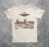 Vintage UFO Wolf Graphic Shirt Coyote Wolf Lover Gift Wild West Gift For Him