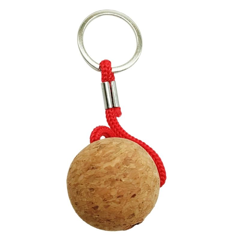 Portachiavi Sfera in Legno Morbido Galleggiante da 35mm Accessori per Barche Kayak Portachiavi per Subacquea