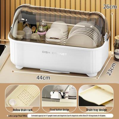 Kitchen Dish Drainer and Storage Box with Lid