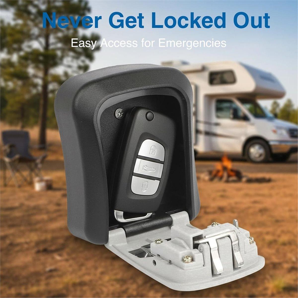 

Magnetic Key Box for Under Car, Waterproof Combination Lock Box with Strong Magnets, Resettable 4-Digit Code Holder China Mainland