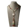 Hanfu Antique Court Long Fringed Accessories Ming-Made Retro Versatile Soft Yingluo Long Cloud-Backed Neck Lotus Necklace