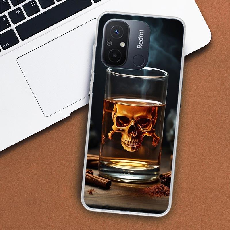 Cigar Whiskey Ice Drink Phone Case For Xiaomi Redmi 12 12C 10 10C 10A 9T 9C 9A 9 8 8A 7 7A 6 6A K20 K30 K40 Pro S2 Fundas Cover
