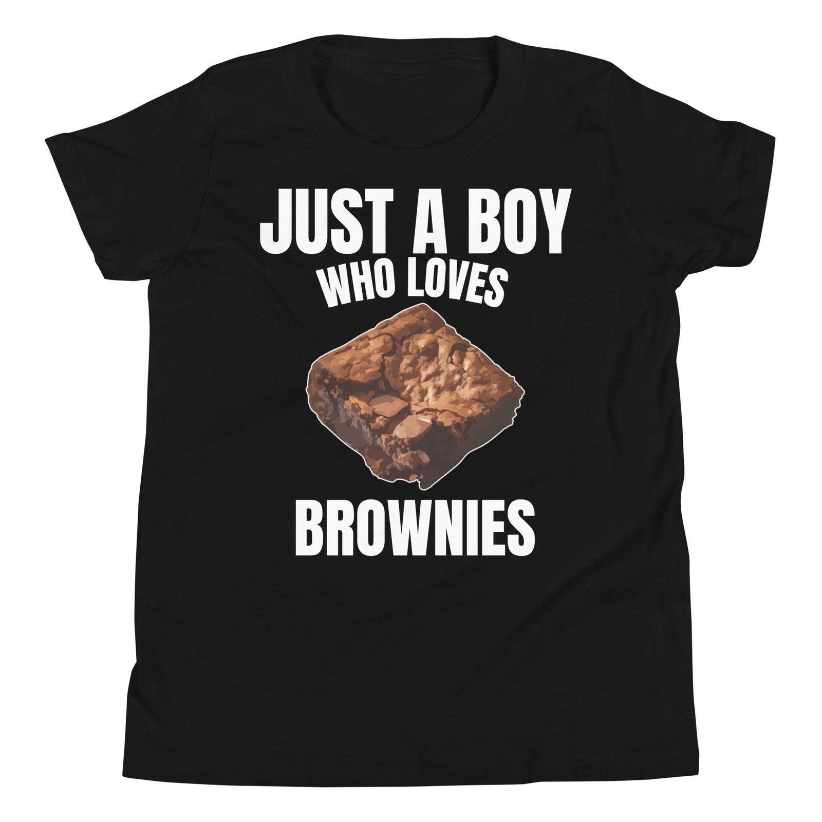 

Just a Boy who Loves Brownies Sweets Lover Food Lover Youth Short Sleeve T-Shirt 150