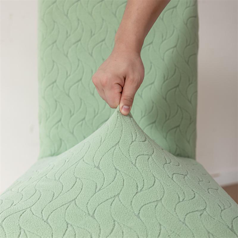 1/2/4/6Pcs Willow Leaf Jacquard Dining Chair Covers Elastic High Back Chair Slipcovers Chairs Protector Covers Wedding Kitchen