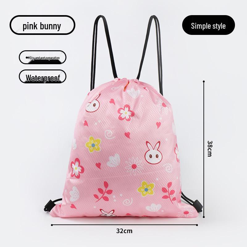 Children's Waterproof Cartoon Sports Beach Backpack with Dry/Wet Separation