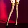 Golden Flower Double Silicone Stockings Polka Dot Aurora Shiny Stockings Contrast Color Cosplay Party Knee High Lace Stockings