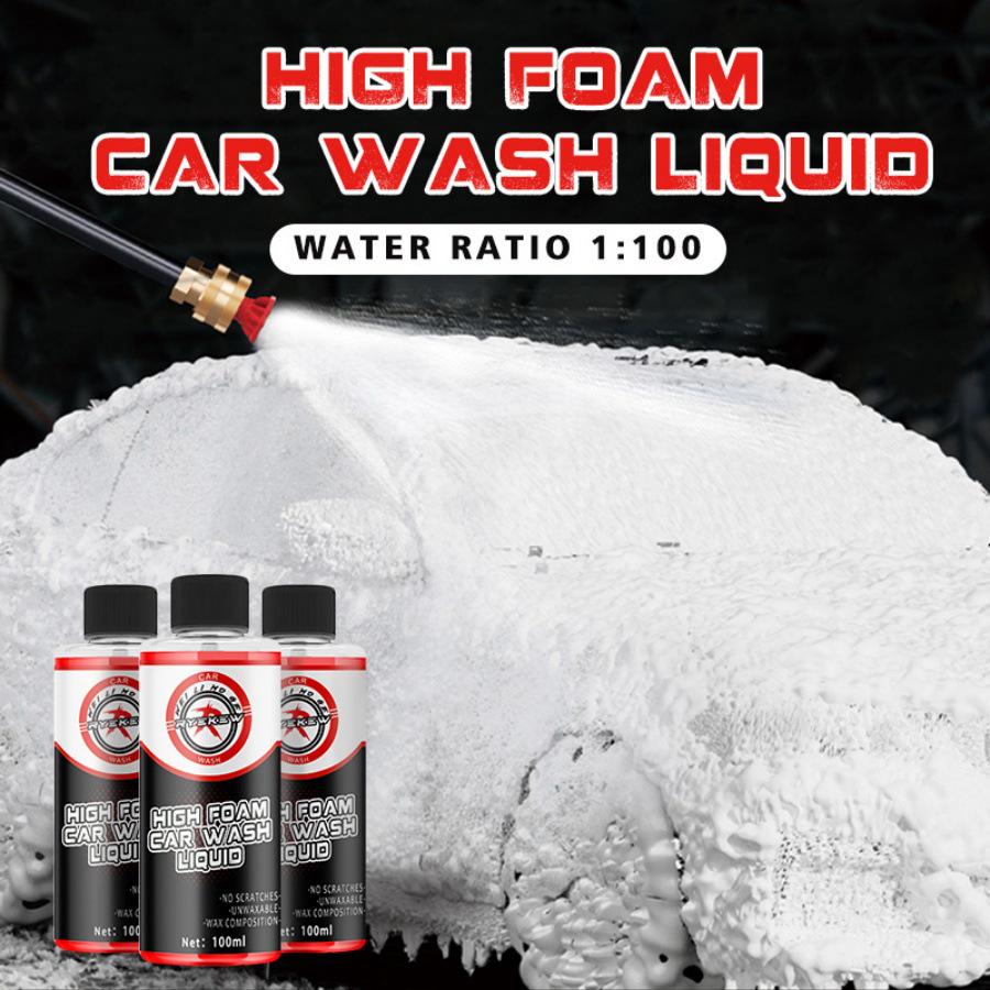 Ryekew High-Concentration Foam Car Wash Liquid with Wax for Paint Decontamination and Polishing