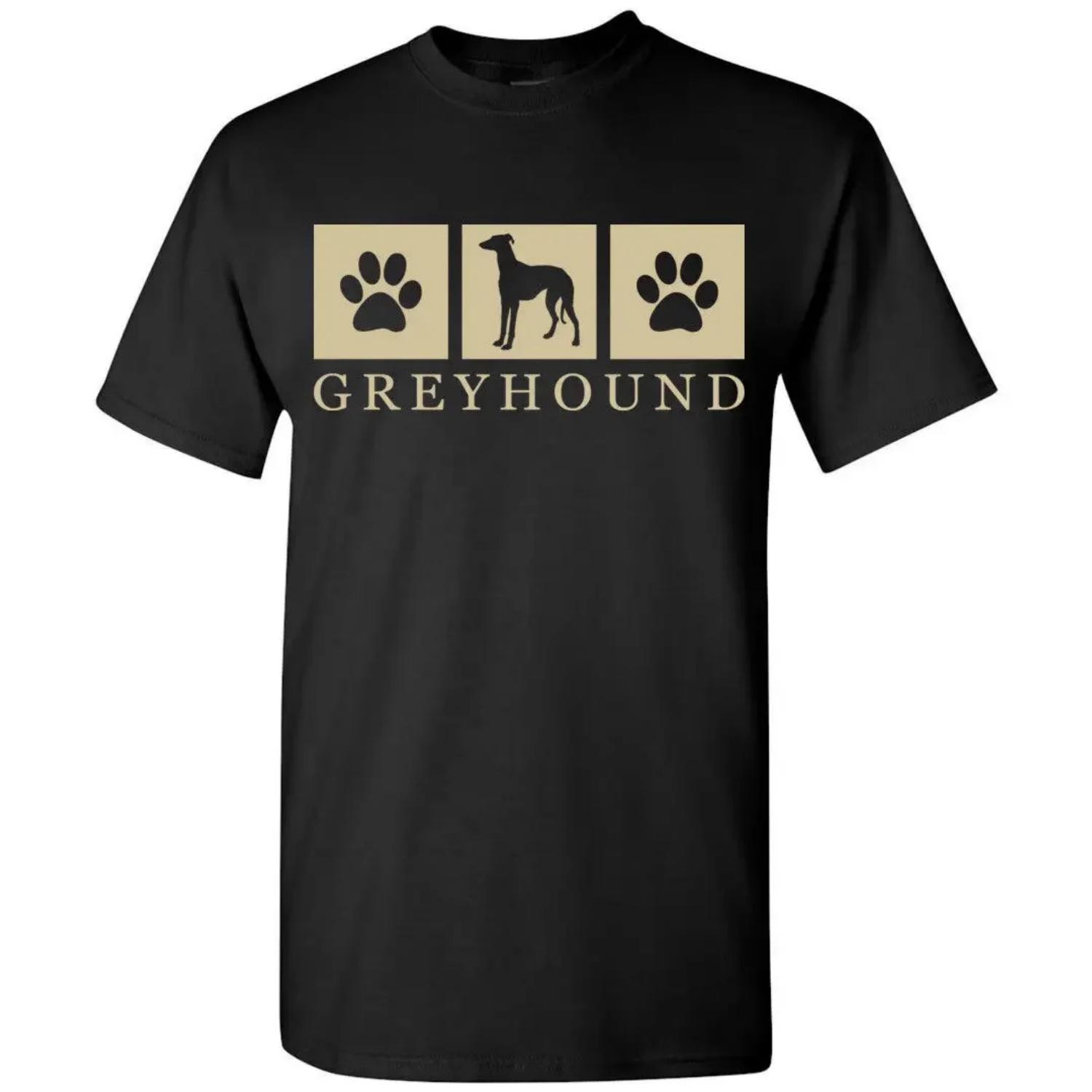 

Greyhound Silhouette Graphic Dog Lovers Gift T-Shirt 100% Cotton O-Neck Summer Short Sleeve Casual Mens T-shirt Size S-3XL S