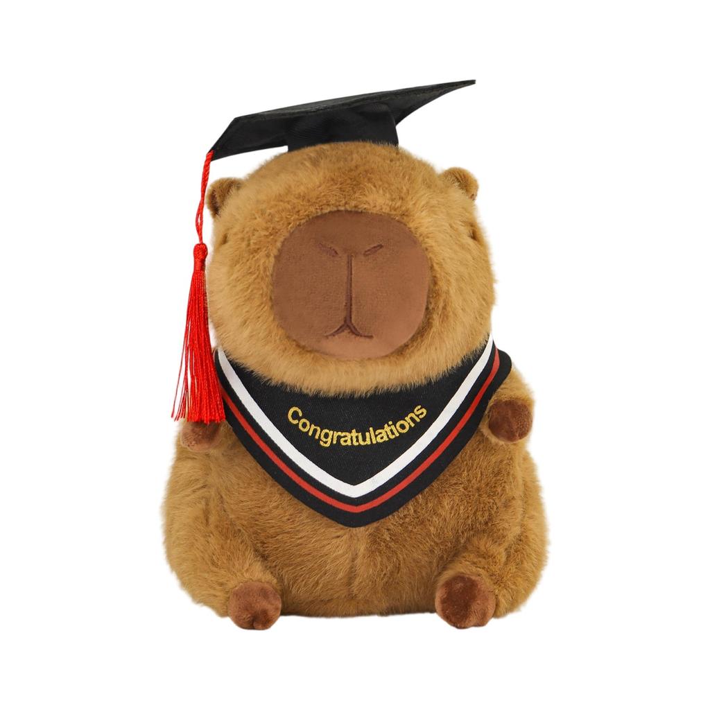 25cmDoctoral Hat Graduation Capy Guinea Pig Plush Toy