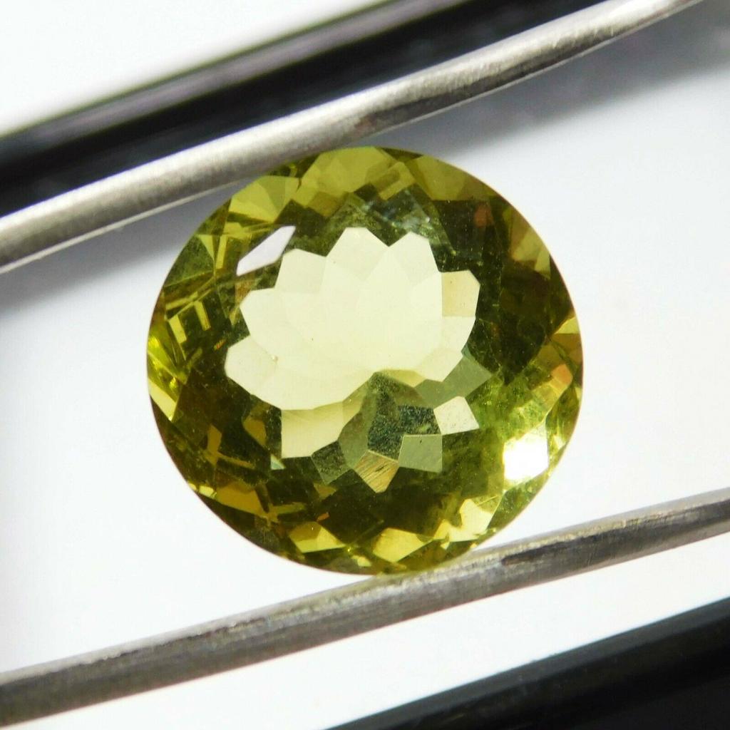 9 Ct Natural   Round Cut Loose Gemstone Yellow Topaz  Brazilian Gems