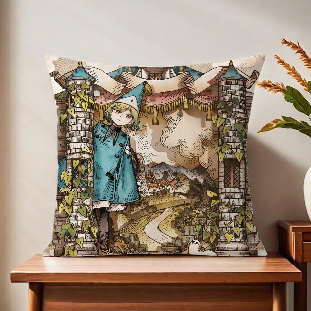 Wwitch cute Hat AAtelier cushion cover For Pillow Printing Sofa Decoration Home Car Room Coffee Shop Office Nordic Simplicity