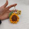 Bright Future Sunflower Crochet Bag Pendant Keychain Gift