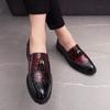 Fashion Men's Dress Shoes Slip On Leather Vintage Business Oxfords Flat Soft Bottom Male Footwear Spring Tassel Loafers Shoes For Men