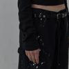 LCDC™ Paint Effect Wide-Leg Trousers (Black)