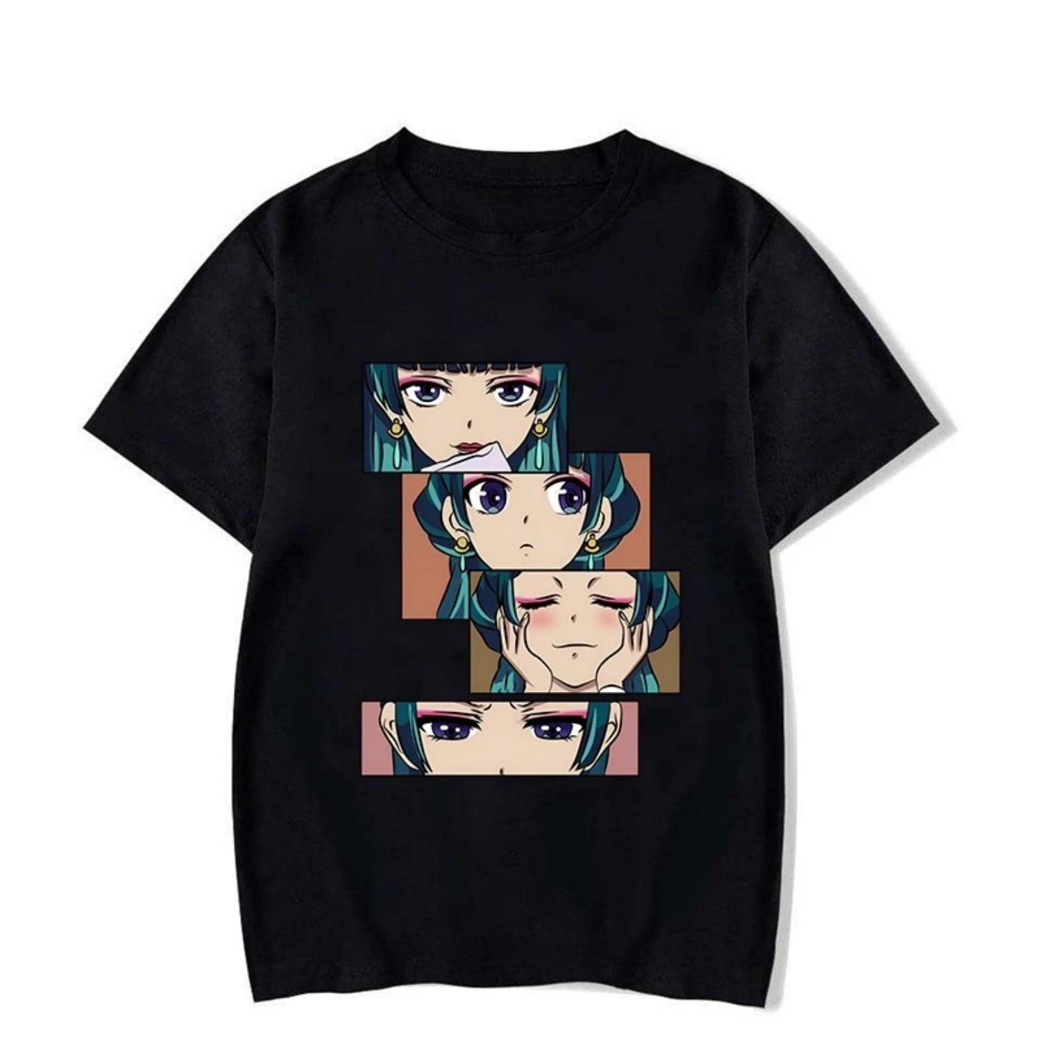 

Hot The Apothecary Diaries Printed T-Shirts for Short Sleeve Funny Anime Maomao Round Neck Tee Shirt Casual Summer Tops XXXXXL чорний