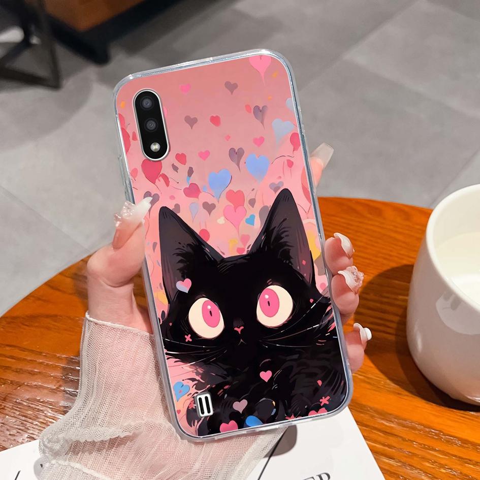 New Cases For Samsung A01 A02 A02S A03 Core A04 A04E A10 A10E A10S A11 A12 A13 A14 A21 A22 New Pink Wings Pattern Silicone High Shockproof For Samsung