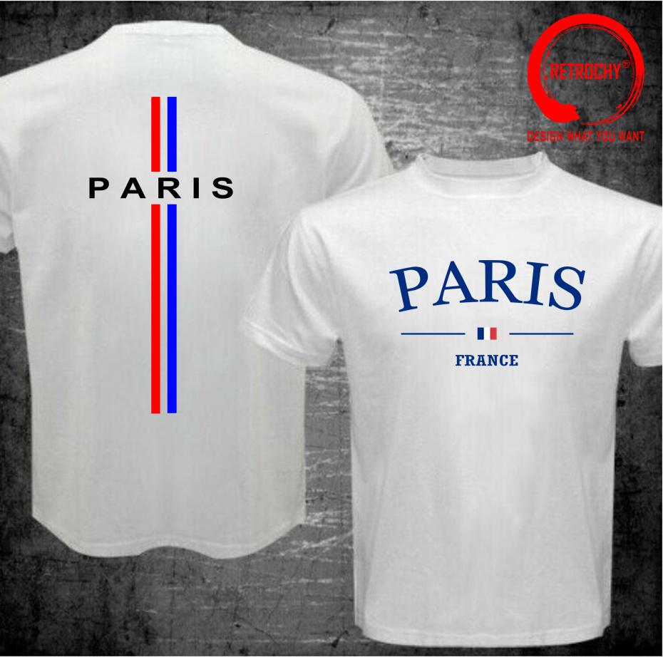 Vintage French Paris Print T Shirt Unisex Casual Tshirt O Neck Short Sleeve Tops Tee Shirt Fashionable Comfy Casual Summer TShirt
