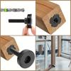 4-teiliges Set verstellbare Nivellierfüße, Möbel-Nivellierfüße, Tischfüße, robuste Nivellierfüße für Schränke, Sofas, T-Gewindemuttern-Set, große Basis schwarz