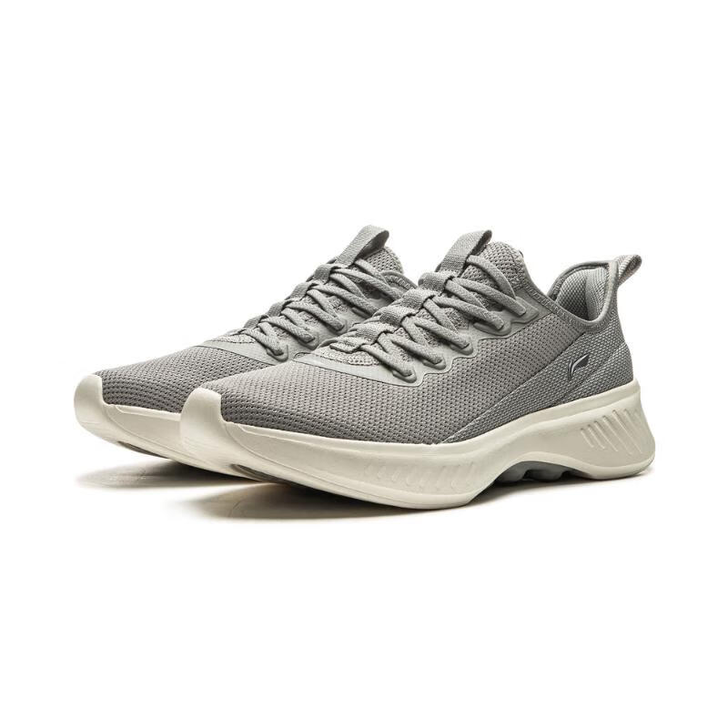 Li-Ning Comfortable Simple Non-Slip Breathable Low-Top Casual Running Shoes Men Sneakers Gray AGLU319-3