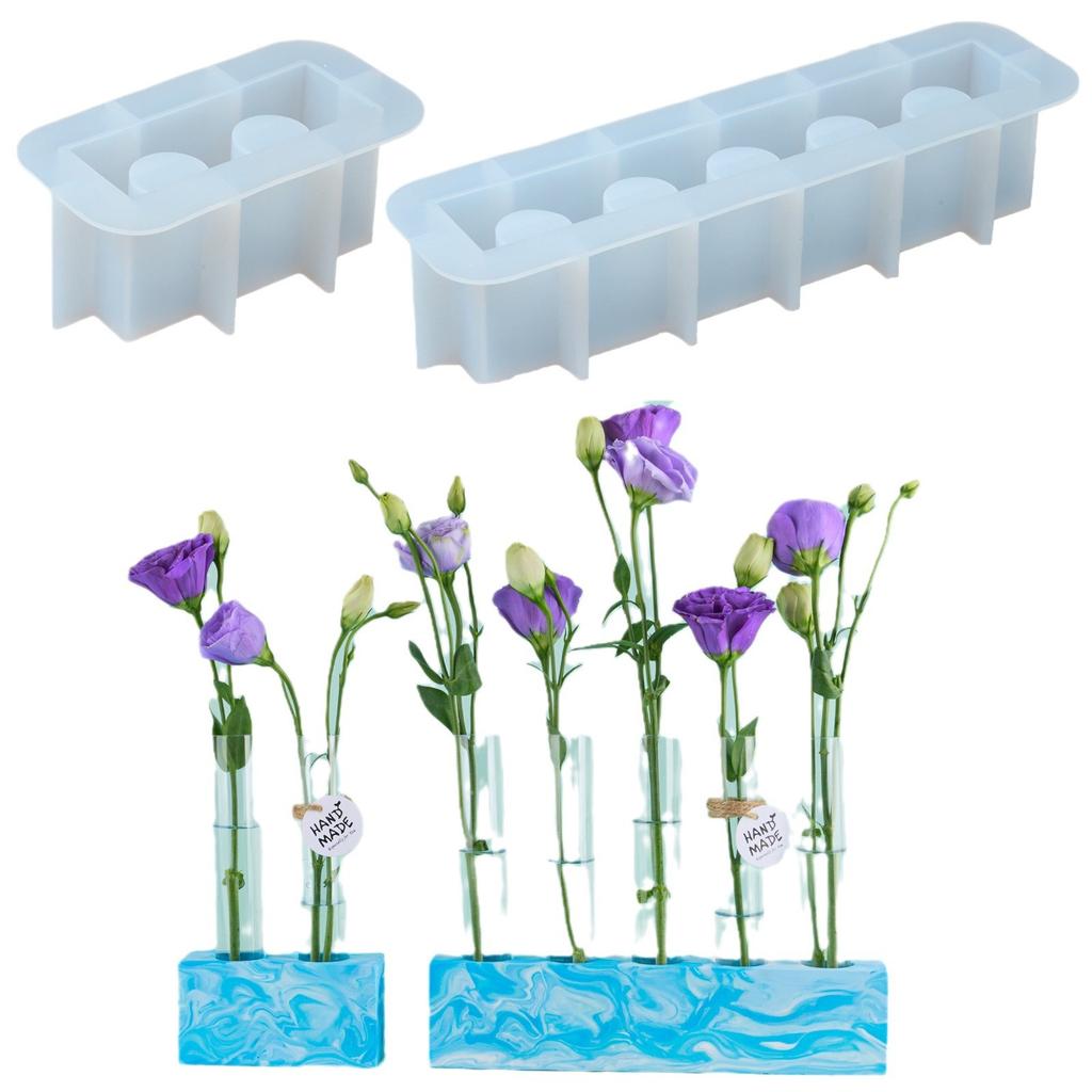 Multipurpose Sturdy Silicone Flower Base Candle Holder Mold Set Portable for Resin Plaster Craft Supplies Assorted Sizes