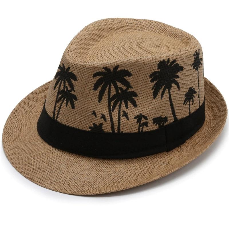 Summer Sun Protection Straw Hat Beach Sun Hat British Style Men S Versatile Jazz Hat Hot- Sun Hat 58