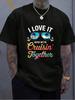 Mens Clothes Cruise Ship Sunglasses Print Black TShirt, Unisex Casual Crew Neck Tshirt, Plus Size Men's Clothing Lightw