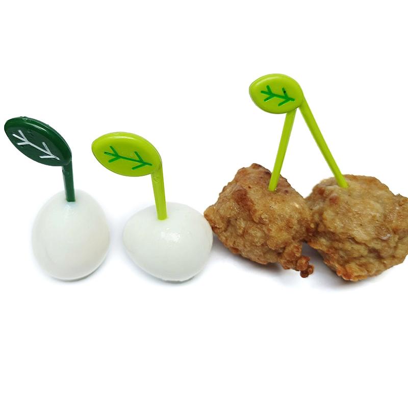 10Pcs/Set Leaves Fruit Fork Picks Kids Snack Dessert Decoration Forks Toothpick