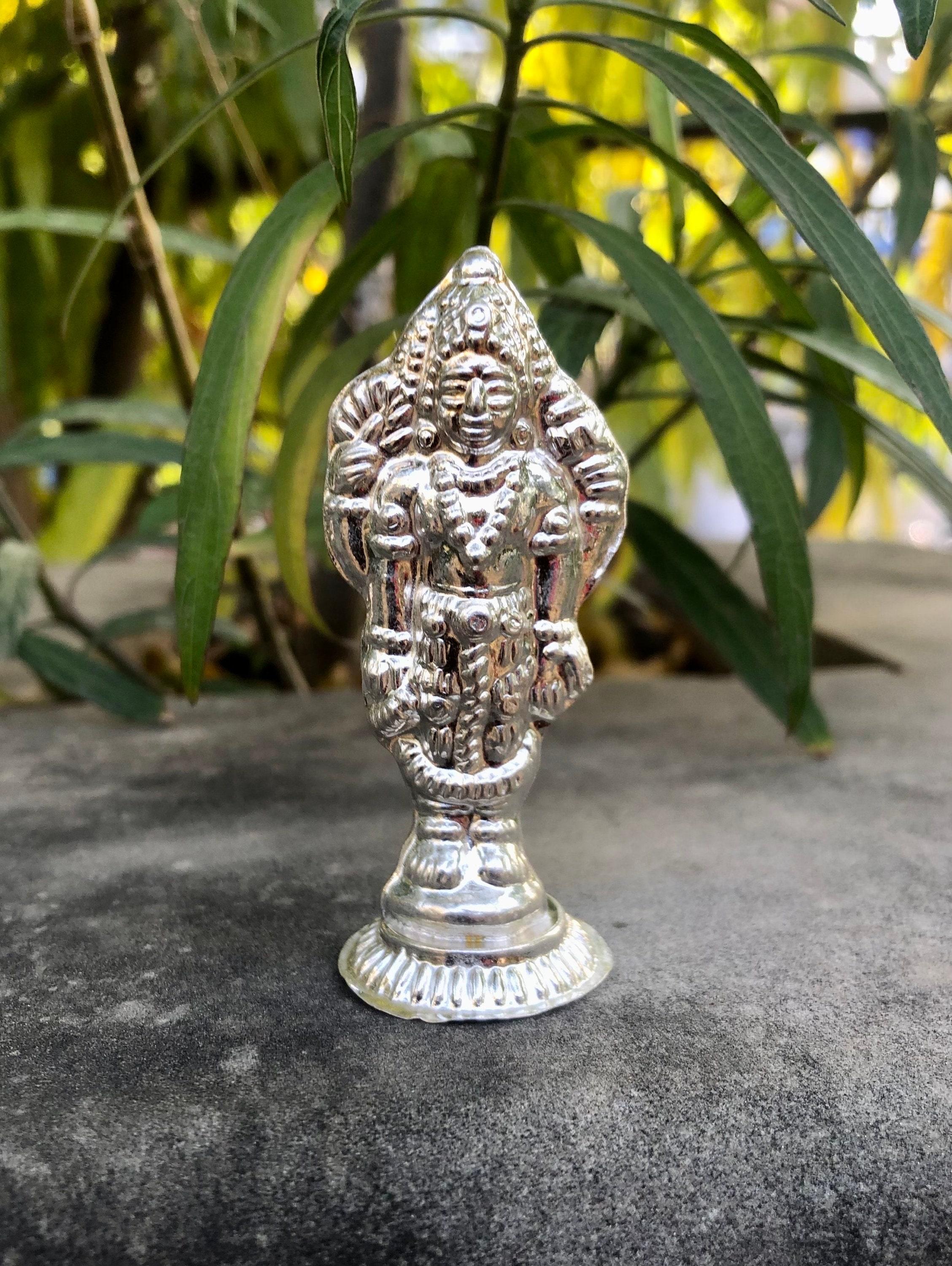 999 Silver Hindu Religious KUBER Idol Statue, God of Wealth, 16 gm, 7 cm, Hindu Religious God, Free Ship One Size