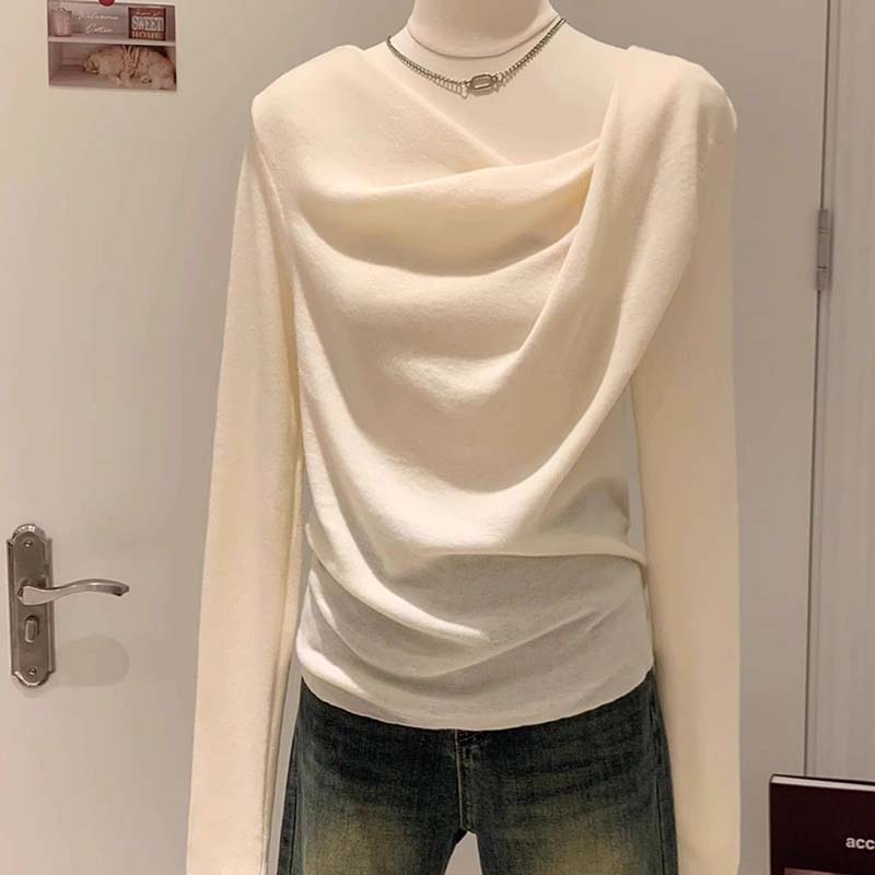 

Женский свитшот Осень Зима Утепленный Теплый Эластичный С Длинным Рукавом Оверсайз Однотонные Топы XXXXL белый