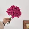 5 Bündel Real Touch Rosenblüten Künstliche Große Blüte Falsche Rose für Zuhause Büro Hochzeitsfeier Dekoration Innenbereich Blumendekorationen Tischmittelstücke
