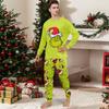 Print Cute Family Set Pajamas, Home Clothes, Family Set Long Sleeve Top Pants Set