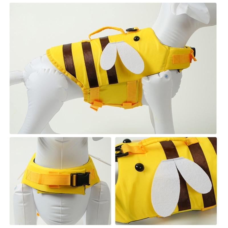 Dog Pool Cloth Preservers Vests Dogs Pool Vests Belt with Handle for Pool Dog Beach Clothes Lightweights