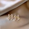 Design Gold Color Snake Wrapped Letters H Micro Inlaid Zircon Stud Earrings Luxurious Jewelry For Women 2025 Christmas Party
