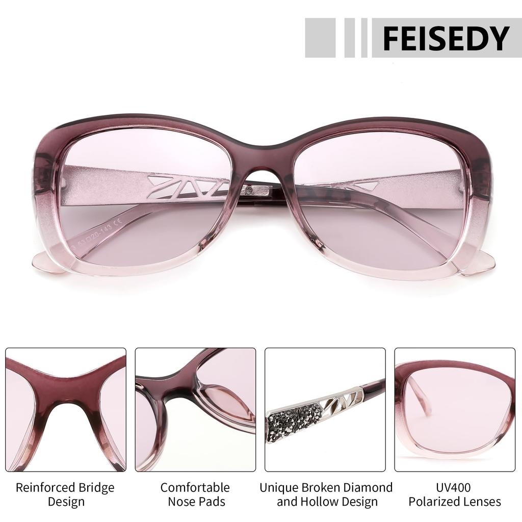 FEISEDY Photochromic Polarized Cool and UV UV400 Perfect for Outdoor and B0144 Women's Sunglasses, Elegant, Protection, Protection, Activities,