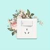 Leaf Green Flower Switch Stickers Bedroom Living Room Kitchen Plants Wall Sticker Removable Vinyl Decal DIY Home Decoration