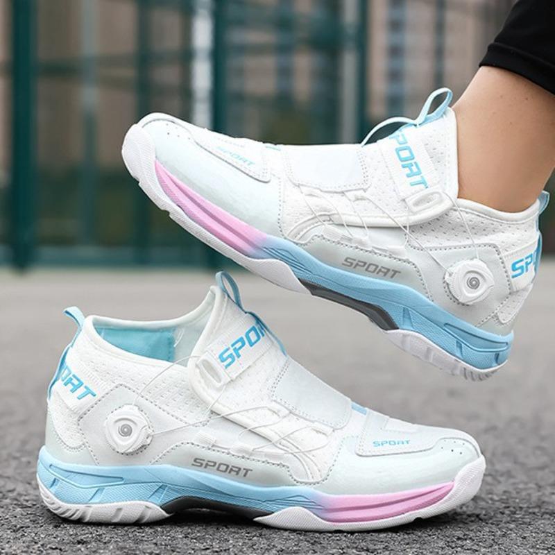 New badminton shoes cross the game non-slip shock absorption retro colorful fruit marshmallow feather shoes buttons