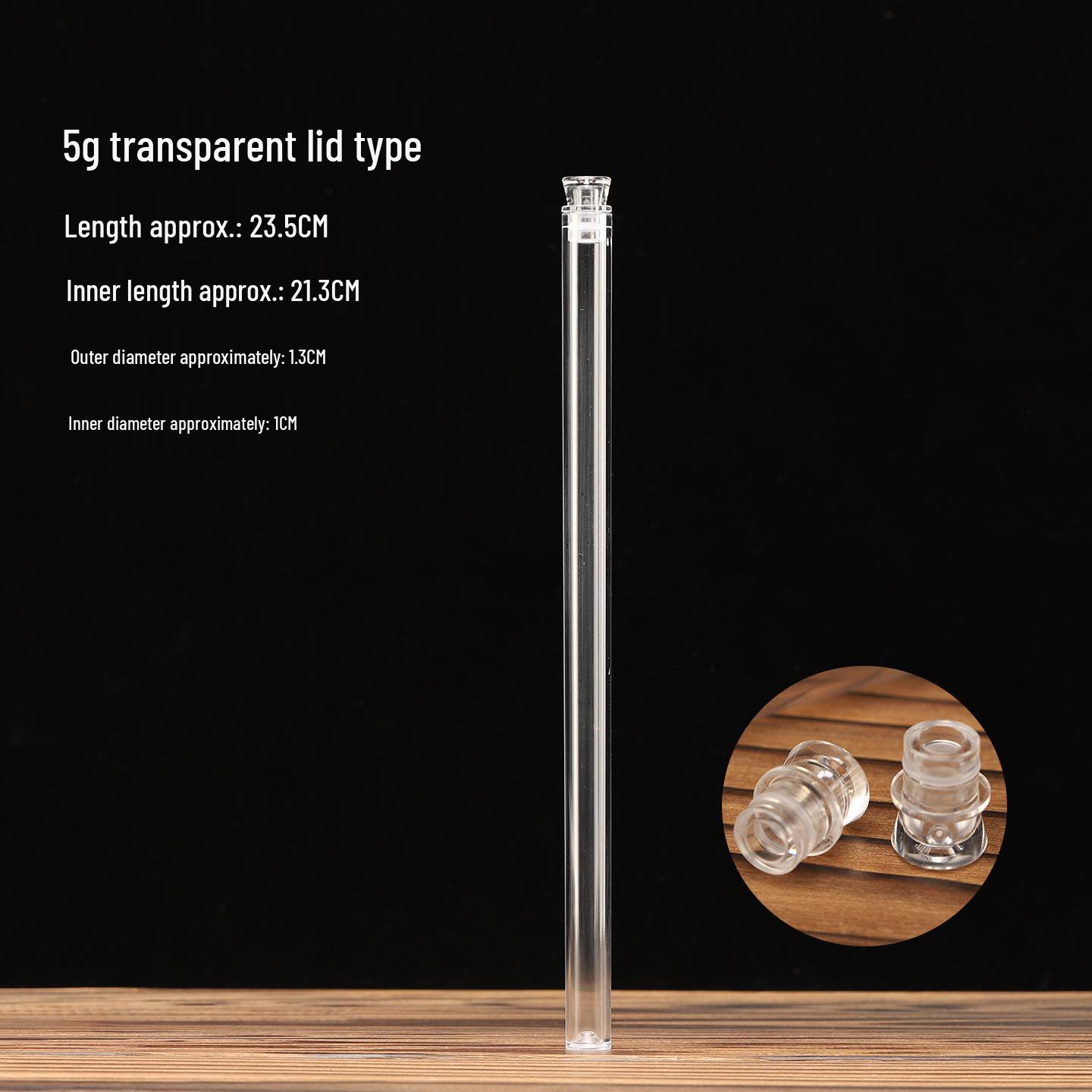 Acrylic Incense Holder: Transparent 5g Long Stick Storage Tube for Agarwood Incense