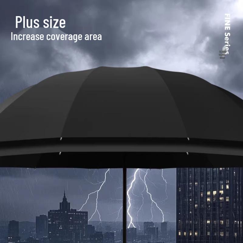 Twelve-Rib Thickened Reversible Umbrella - Large Folding Dual-Use for Rain & Sun Protection