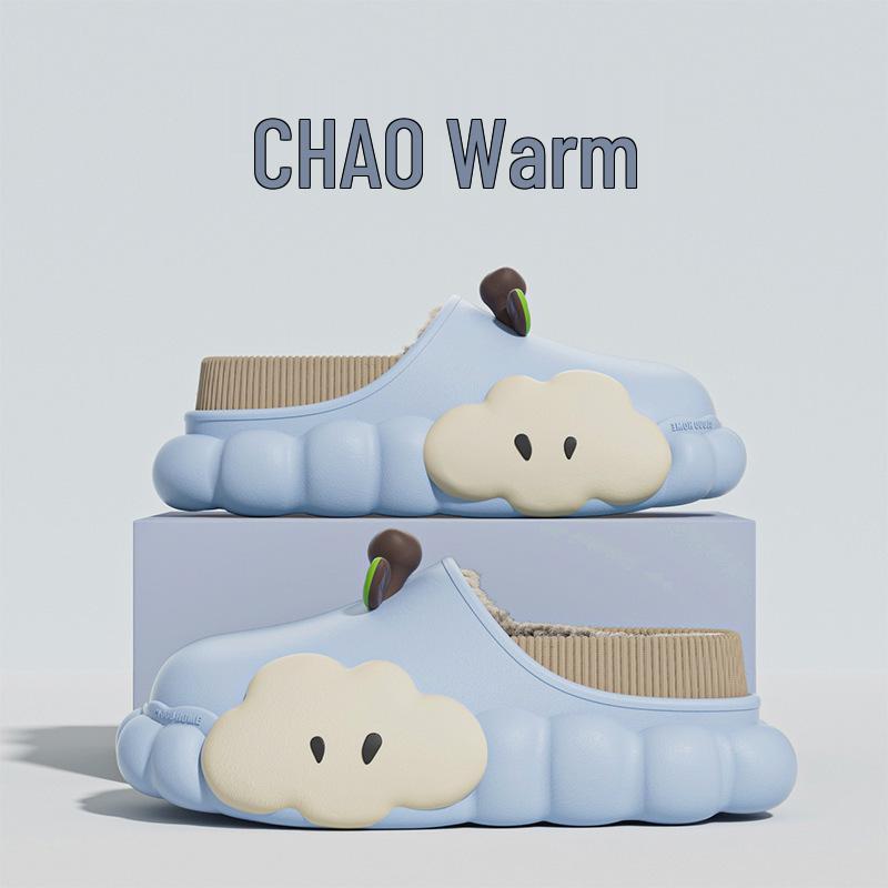 Женские летние 2025 года домашние тапочки с эффектом облака, нескользящие 38-39 светло-синий