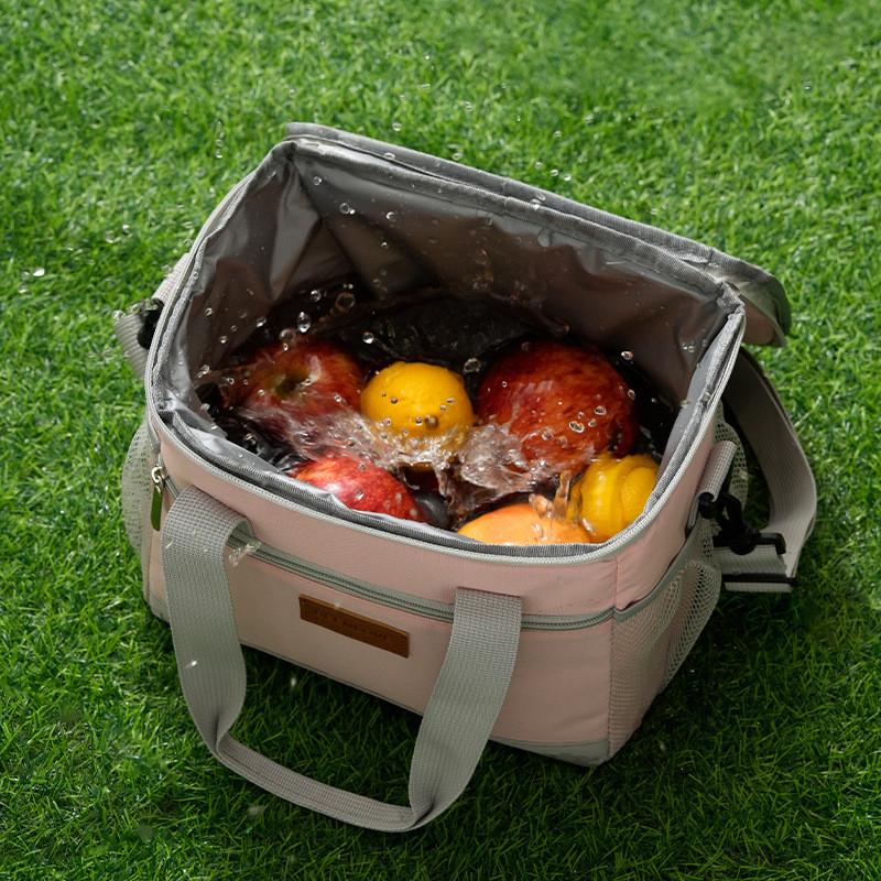 Print Cherry Daisy Insulated Handheld Bag With Leakproof Features Waterproof