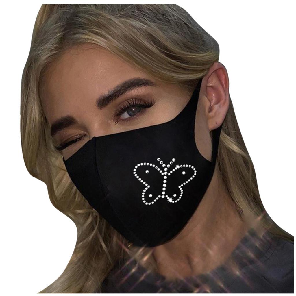 Kvinnor Återanvändbar Utomhus Borr Andningsbar Mode Isbomull Vindtät Mask