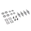 Carbide Cutting Blades Silver Black Wood Lathe Inserts Hollowing Out Long-term Use Sturdy And Reliable Trimming Curved Surfaces