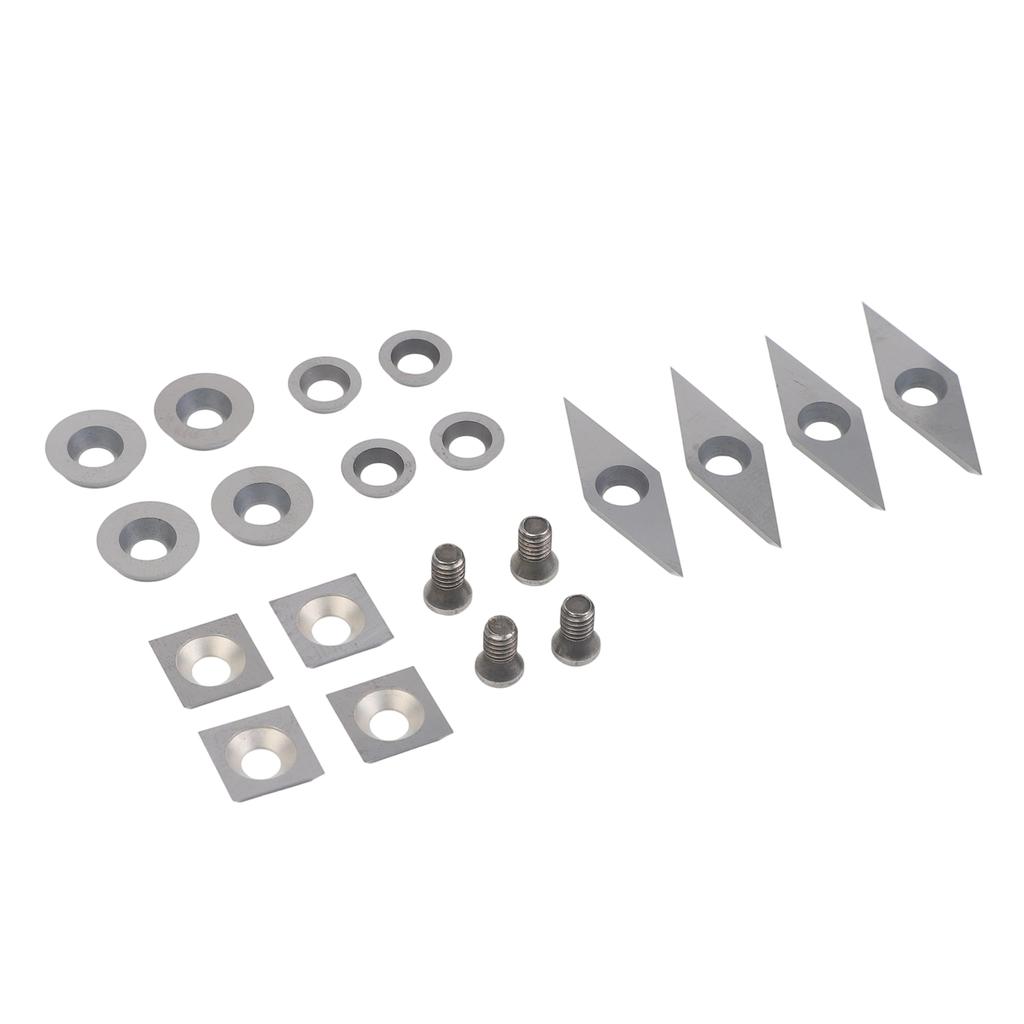 Carbide Cutting Blades Silver Black Wood Lathe Inserts Hollowing Out Long-term Use Sturdy And Reliable Trimming Curved Surfaces