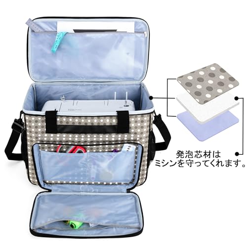 Teamoy Nähmaschinen-Transporttasche Grauer Punkt