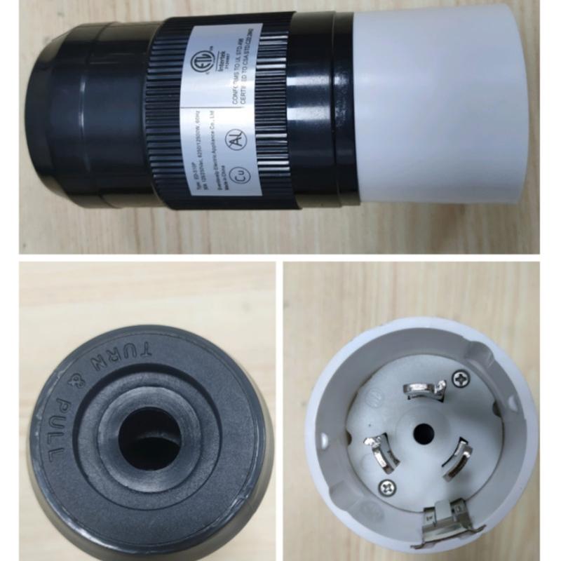 Industrial Heavy Duty 50A Generator Connector Twist Locking Female Power Cord Plug for Backup Power and Motorhomes Use