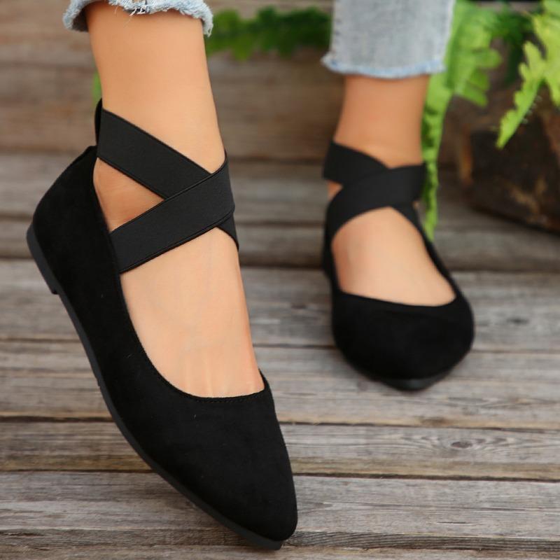 Large size casual shoes women's spring and summer new foot cover Doudou women's shoes shallow mouth flat sole shoes