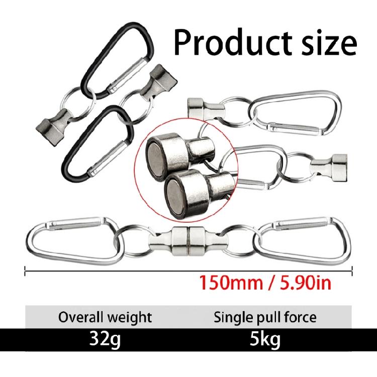 Fishing Tool Hook Magnet Buckle Fly Fishing Magnetic Net Release Hanging Holder Fishing Clip Carabiners Magnet Buckle