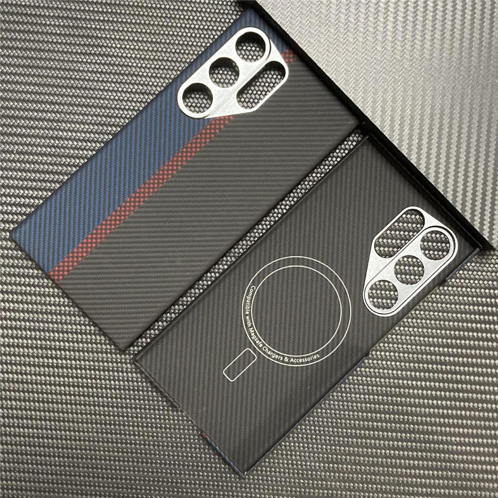 Suitable for Samsung S24U Kevlar Mobile Phone Case Aramid Samsung S24ultra Mobile Phone Case Magnetic Suction