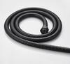 Black Hose 111cm 111cm Bathroom Shower Hose Faucet Tube Stainless Flexible Hose Plumbing Explosion-proof Silver Pipe 1/1